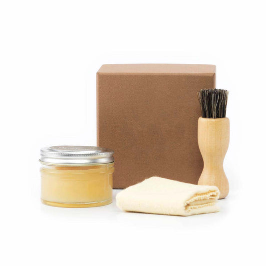 Waxed Leather Shoe Care Kit